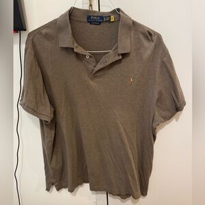 Ralph Lauren Polo Brown Cotton Custom Slim Fit